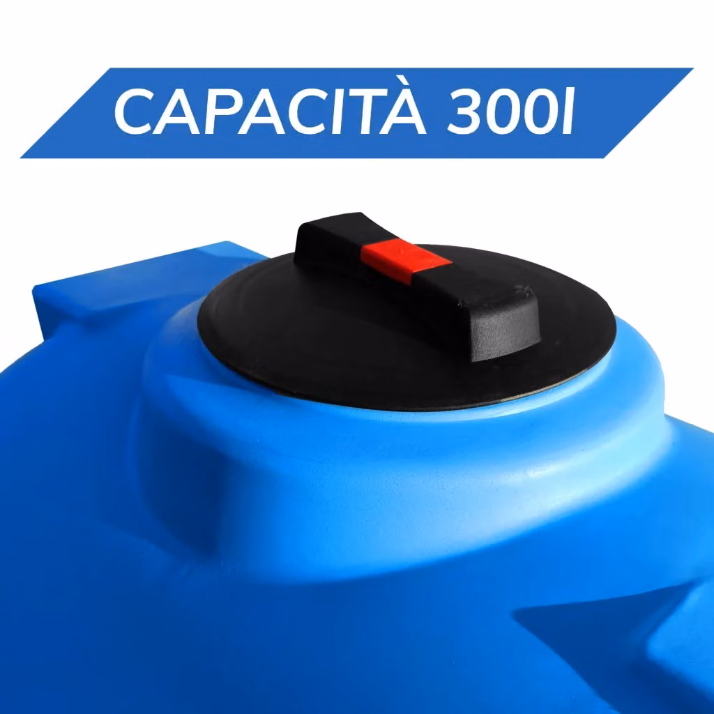 Serbatoio per acqua piovana ELBI CHL con filtro, blu, 300 l – 2