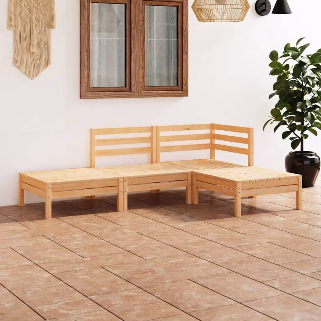 Maison Exclusive - Set da giardino 4 pezzi in legno massello di pino
