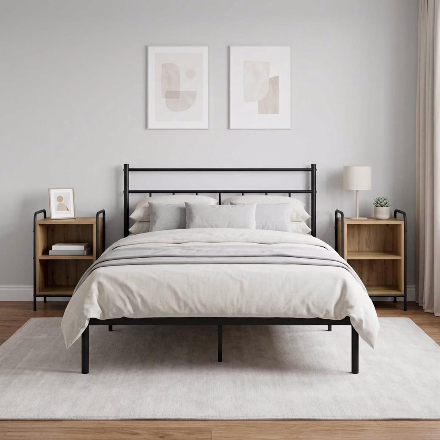 vidaXL Armadio da Notte 2 pz Rovere Artigianale 40 x 30 x 60 cm