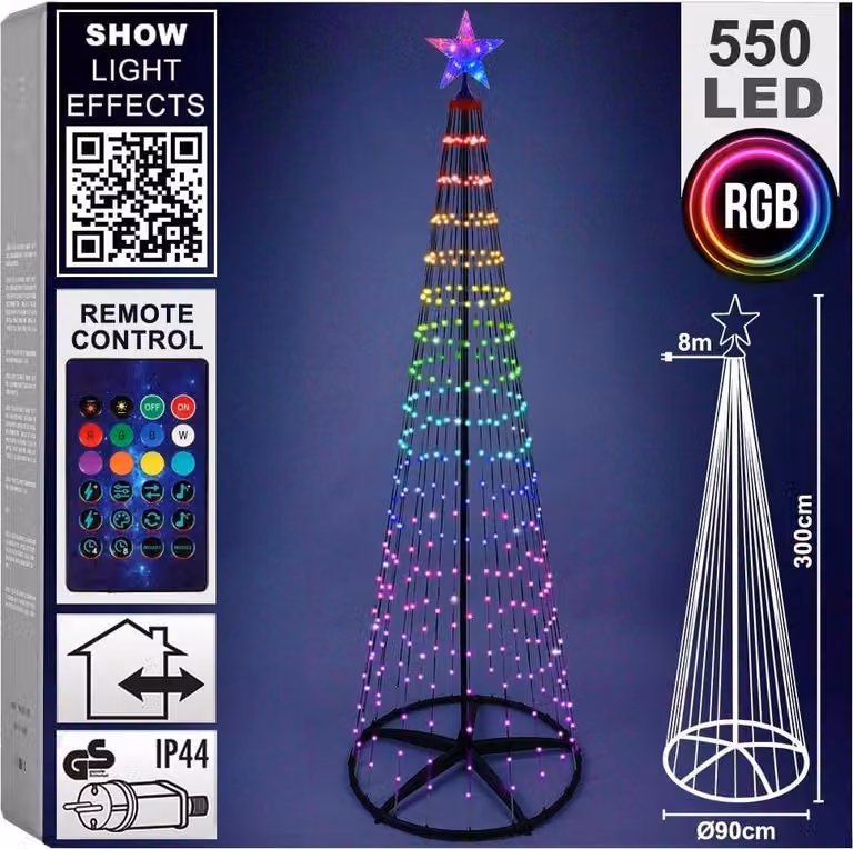 Albero di Natale, 550 LED, 300 cm