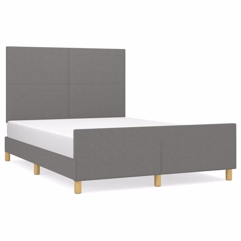Giroletto senza Materasso Grigio Scuro 140x190 cm Tessuto