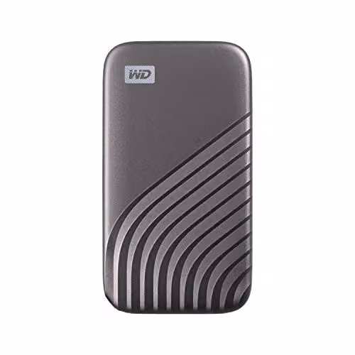 WD My Passport SSD, 1TB SSD Esterno, SSD portatile con tecnologia NVMe, USB-C, con velocità di lettura fino a 1050 MB/s, 1000 MBs in scrittura, funziona con PC, Xbox e Playstation, Grigio