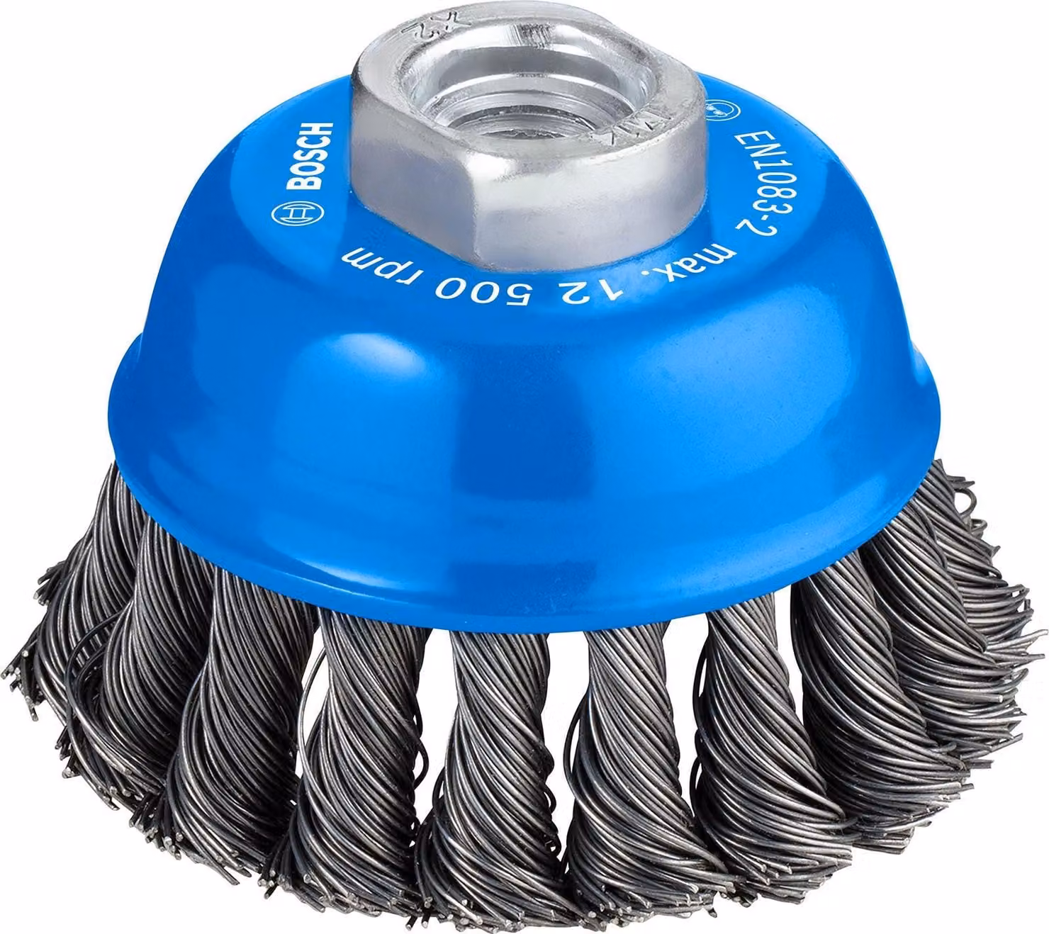 PRO Spazzola a tazza pesante in metallo, 75 x 0,5 mm, filettatura