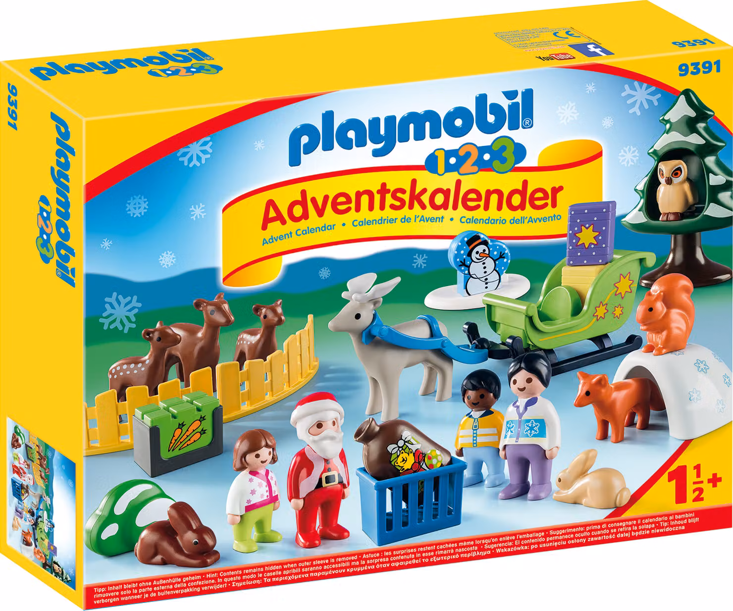PLAYMOBIL 9391 1.2.3 Calendario dell'Avvento "Foresta natalizia degli animali"