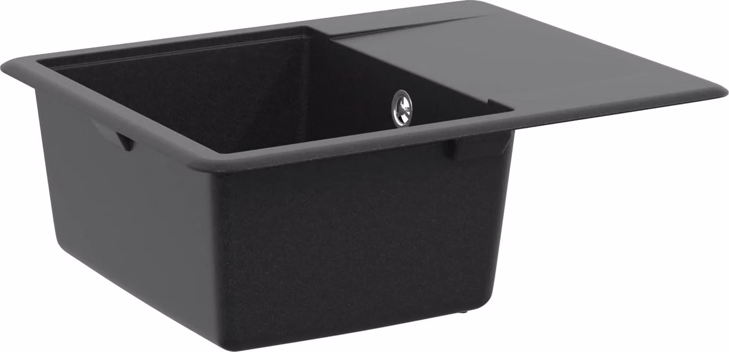 Lavello Nero 560 x 460 mm 80% Quarzo e 20% Resina