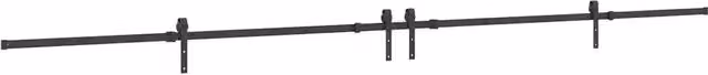 Kit di Binari per Porte Scorrevoli in Acciaio Inox Nero Opaco Lunghezza: 427 cm CFW5252930