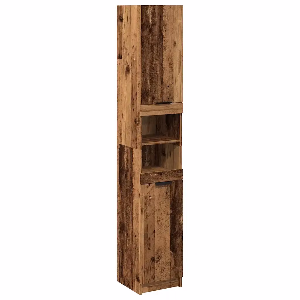 Armadietto da bagno sospeso vidaXL in legno marrone stile rustico L: 32 cm, P: 34 cm, H: 188,5 cm – 2