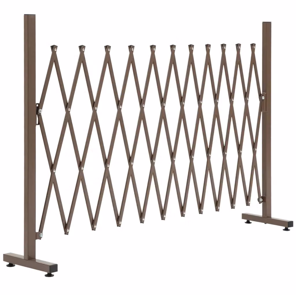 Griglia divisoria estensibile MODFU in alluminio marrone scuro con supporti, L: 52-405 cm – 2