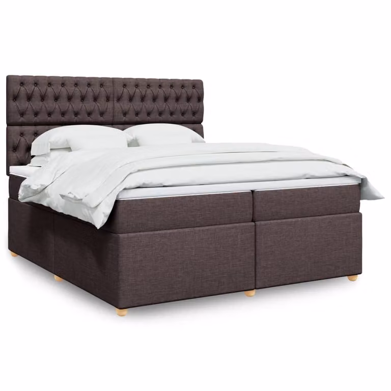 vidaXL Letto Ibrido con Materasso e Struttura in Legno di Pino, Marrone e Bianco, L/P: 200 x 200 cm