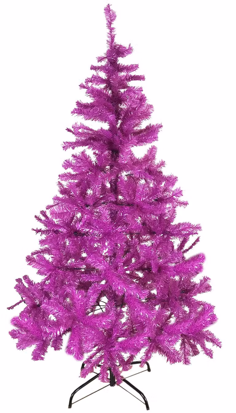 Albero di Natale 150 cm incl. supporto viola / rosa