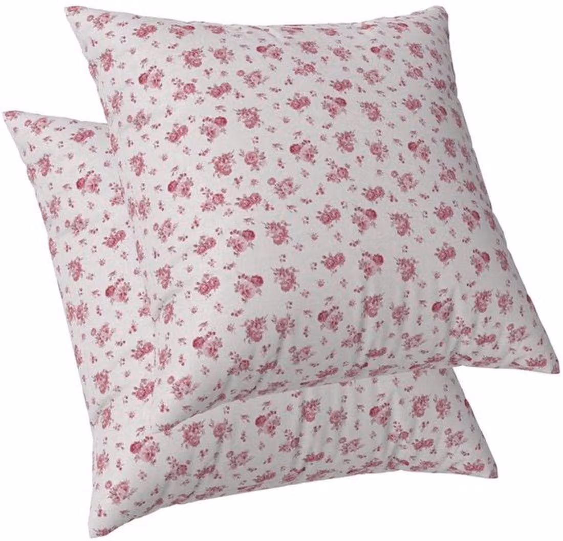 Set Azomor composto da 2 federe rustiche con motivo floreale, ideali per il giardino o il soggiorno