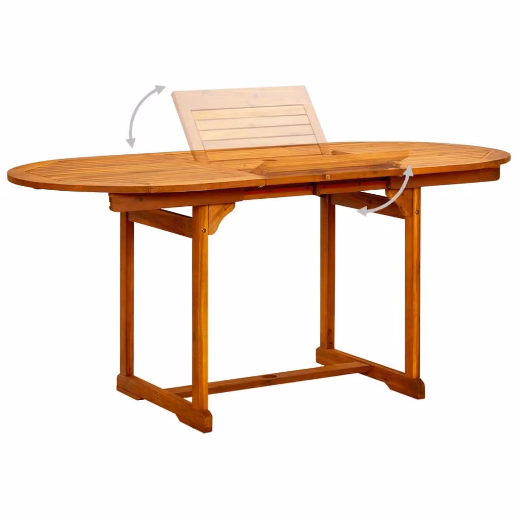 Maison Exclusive - Tavolo da giardino (120-170)x80x75 cm in legno massello di acacia