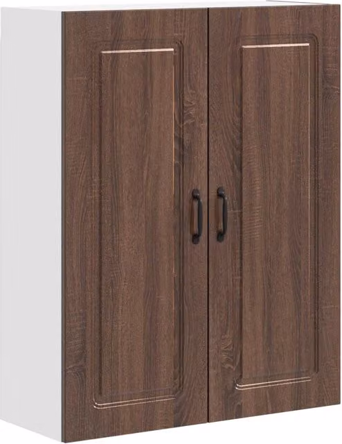 Armadio da cucina rettangolare pratico spazio portaoggetti 80 x 31 x 100 cm in legno multistrato rovere marrone 02_0053830