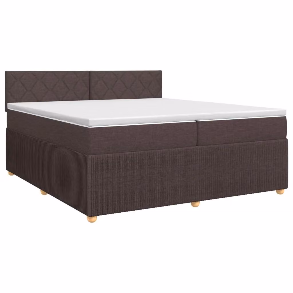 Letto box spring con materasso ibrido vidaXL marrone e bianco L/P: 200 x 200 cm – 2