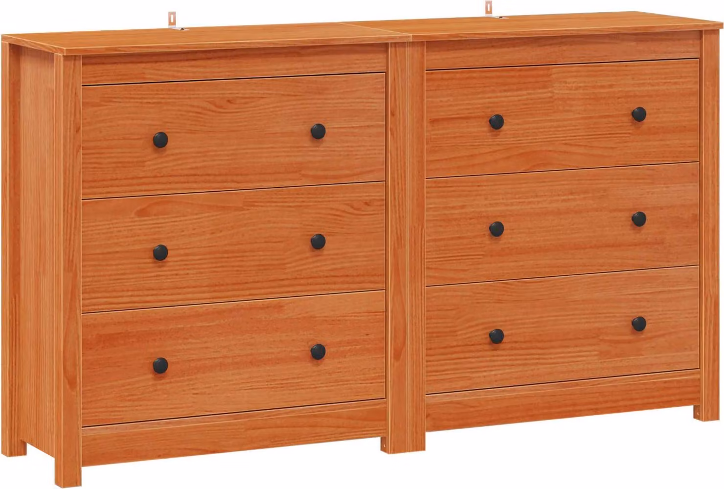 Mobile contenitore a due ante, colore marrone cera, dimensioni 140 x 35 x 80 cm