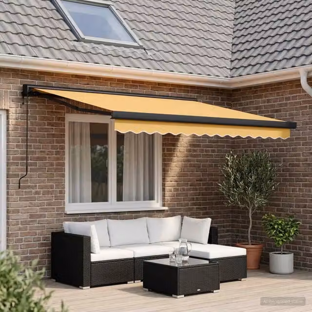Tenda retrattile Sabbia 450 × 300 cm Tessuto e Metallo 3426235