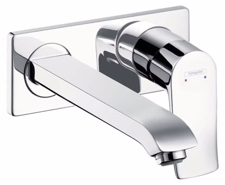 Miscelatore per lavabo da incasso, con bocchetta di 225 mm, cromato, monoblocco
