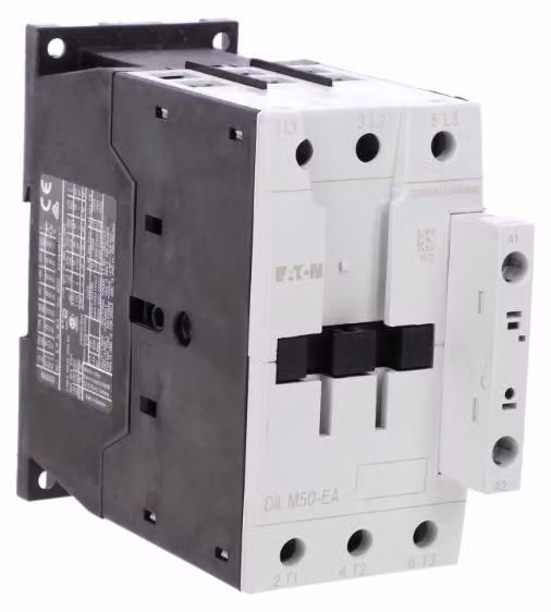 Interruttore magnetotermico 50A, 3 poli, 230V AC, serie 0Z 0R, modello DILM50-EA (230V 50Hz, 240V 60Hz), codice prodotto 190011