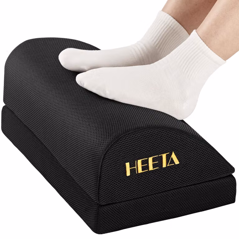 Supporto per i piedi da posizionare sotto la scrivania, design ergonomico - colore nero