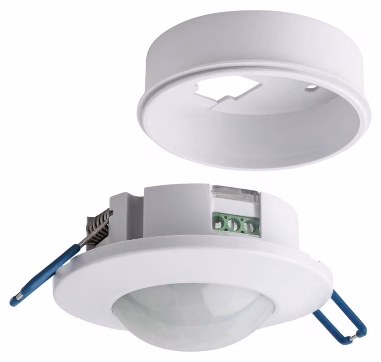 Sensore di movimento rilevatore di presenza - Ø 79 x 40 mm - 8 m - Da incasso o a sporgere