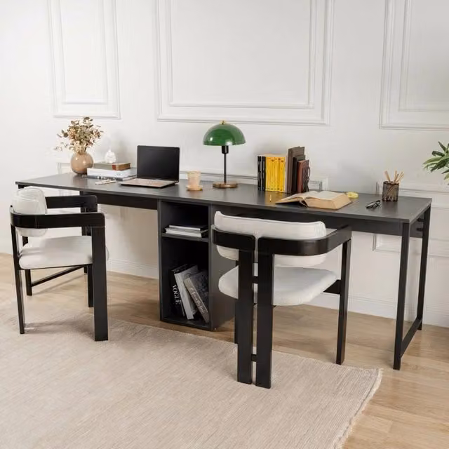 Scrivania DMORA Antracite per ufficio e computer, L 240 x P 60 x H 74 cm – 1