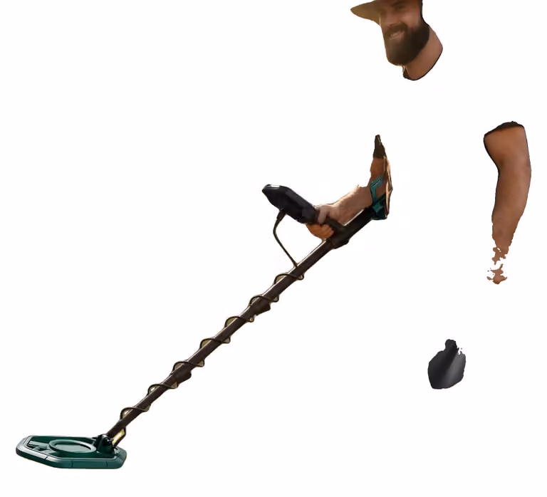 Metal detector, altezza regolabile da 40,89 cm a 125,5 cm, 5 modalità di ricerca, frequenza di 5,8 kHz, display LCD, controllo del volume