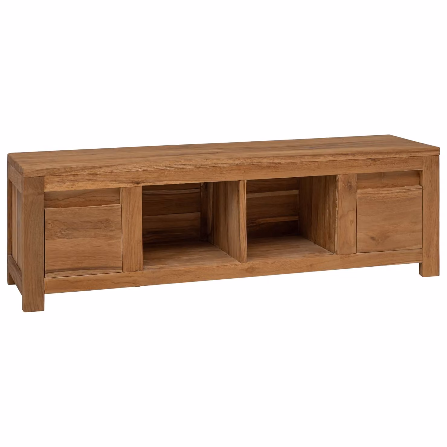 Mobile TV vidaXL in legno di teak solido naturale, L/P/H: 110 x 30 x 35 cm