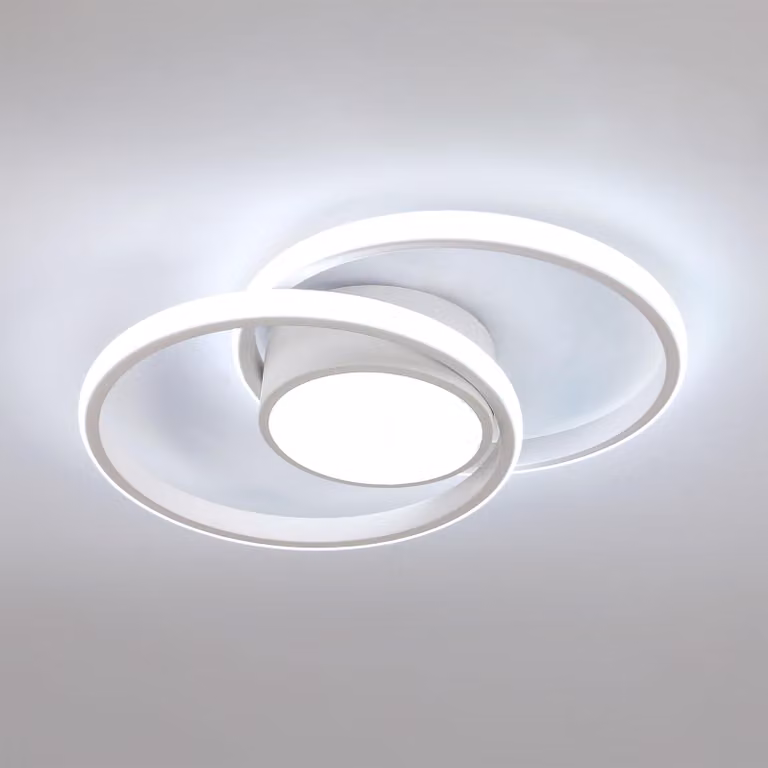 Lampada a soffitto LED, 42W, 4800LM, design moderno, forma circolare, ideale per camera da letto, bagno, cucina, balcone, diametro 40cm, luce bianca fredda (6500K), colore bianco