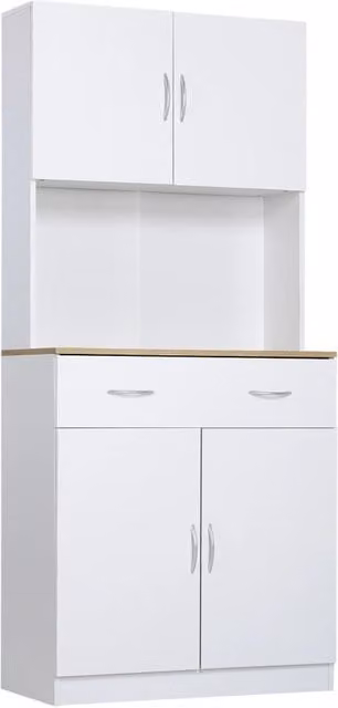 Credenza cucina con ante e cassetto ¨C Xylo ¨C bianco 80x40x180cm