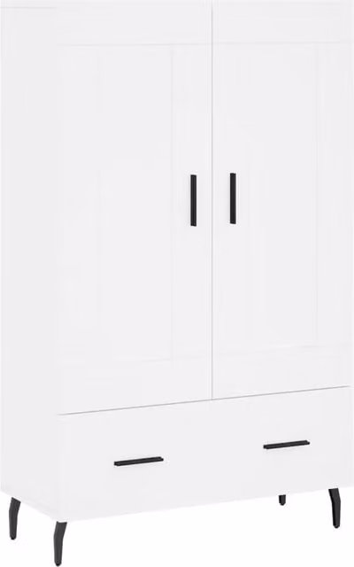 Credenza moderna bianca in legno multistrato per sala da pranzo L: 69,5 cm, P: 31 cm, H: 115 cm – 1