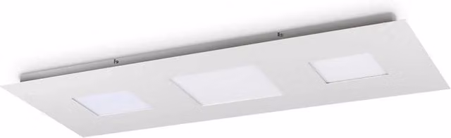 Plafoniera Moderna Relax Alluminio Bianco Led 78W 3000K Luce Calda