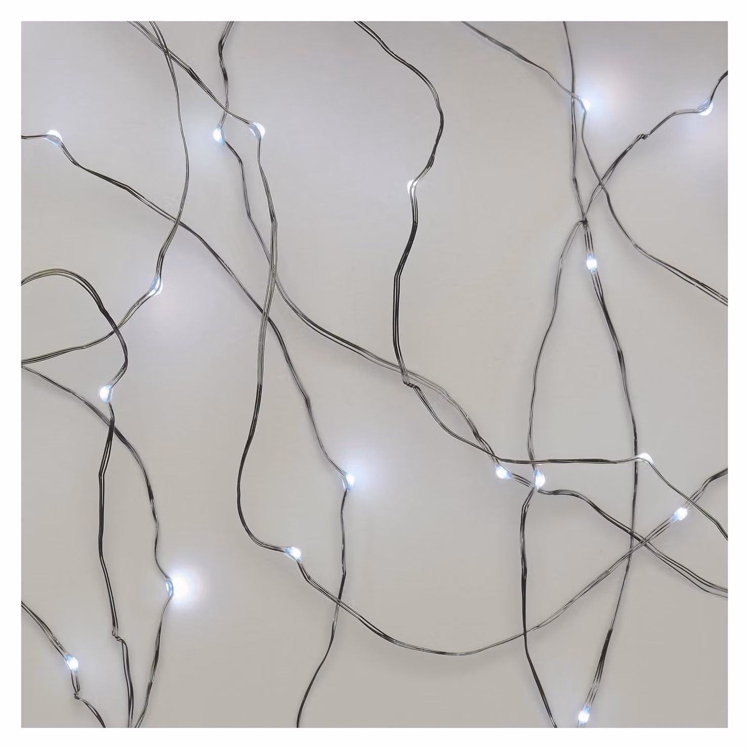 Catena luminosa a LED, luce bianca fredda, 10 metri, 100 LED, grado di protezione IP44, con timer