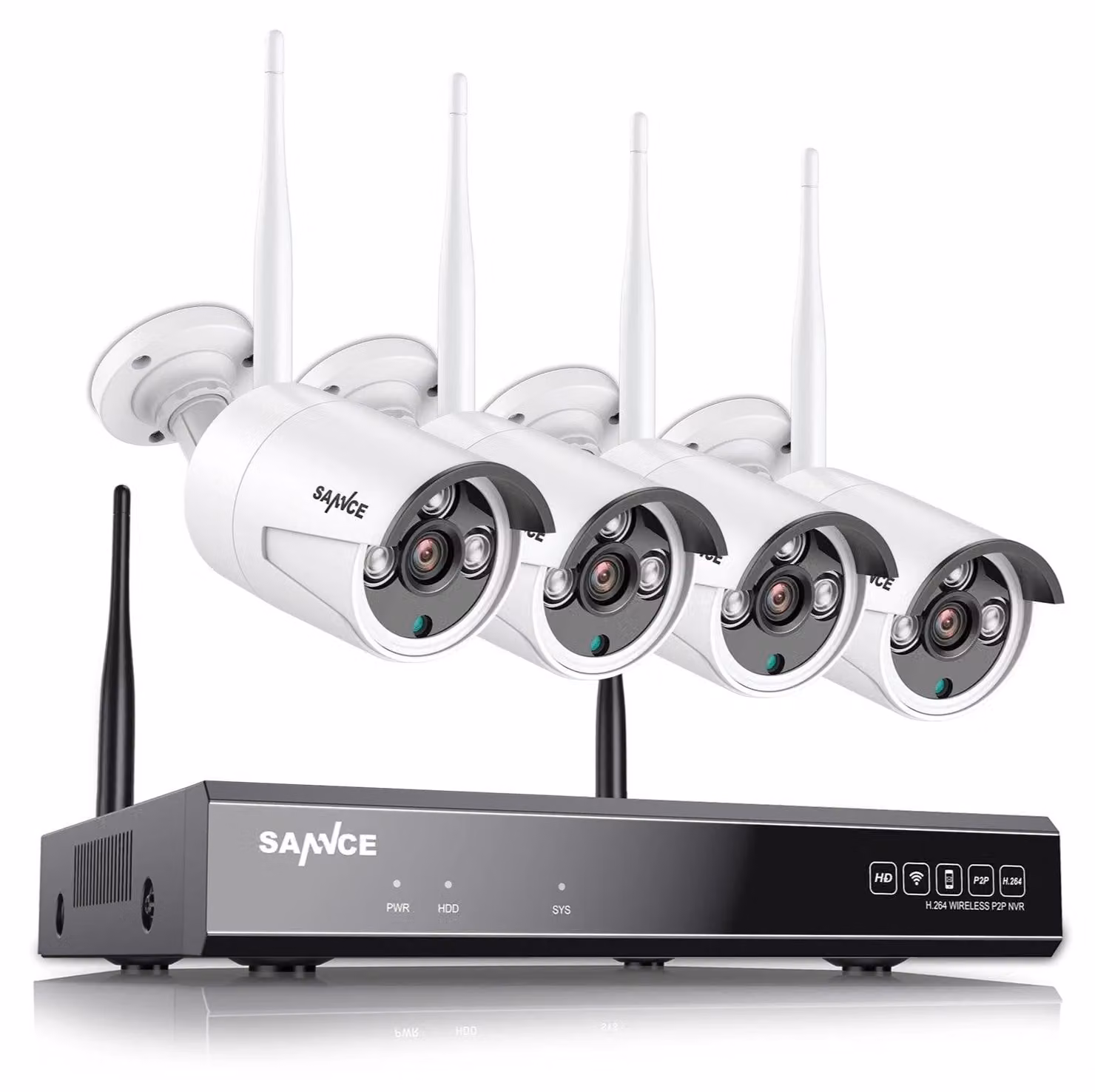 Sistema di sicurezza wireless - Rete di telecamere Wi-Fi - Sistema di videosorveglianza CCTV - Kit di videosorveglianza - Registratore NVR a 8 canali