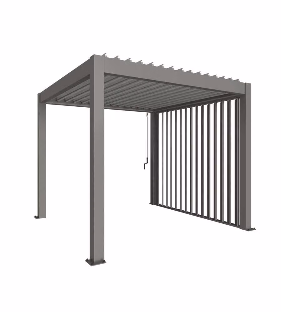 Biohort Parete Laterale a Lamelle Grigio Quarzo 10 x 235 x 272 cm