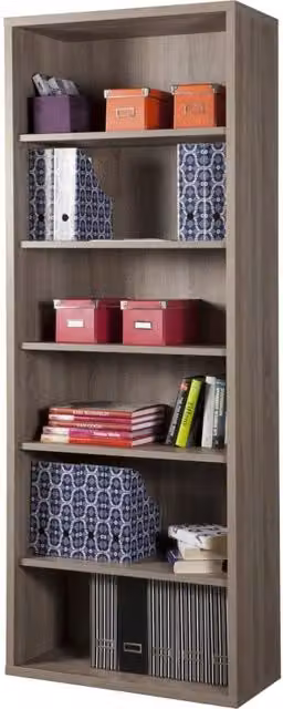 DISEGNO LIBRERIA 6 VANI 36X82XH217 CM ROVERE