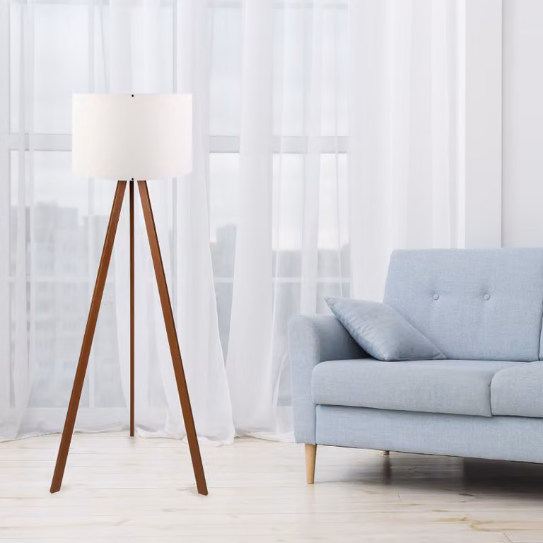 Opviq, AYD-1528, lampade da terra, bianco, MDF, 38 x 38 x 140 cm