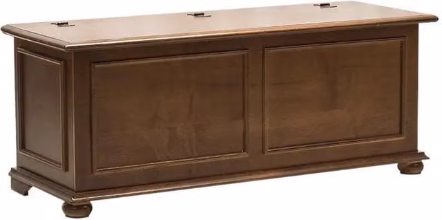 Cassapanca arte povera da ingresso in legno tinta noce 120x42x50 - Mobili 2G