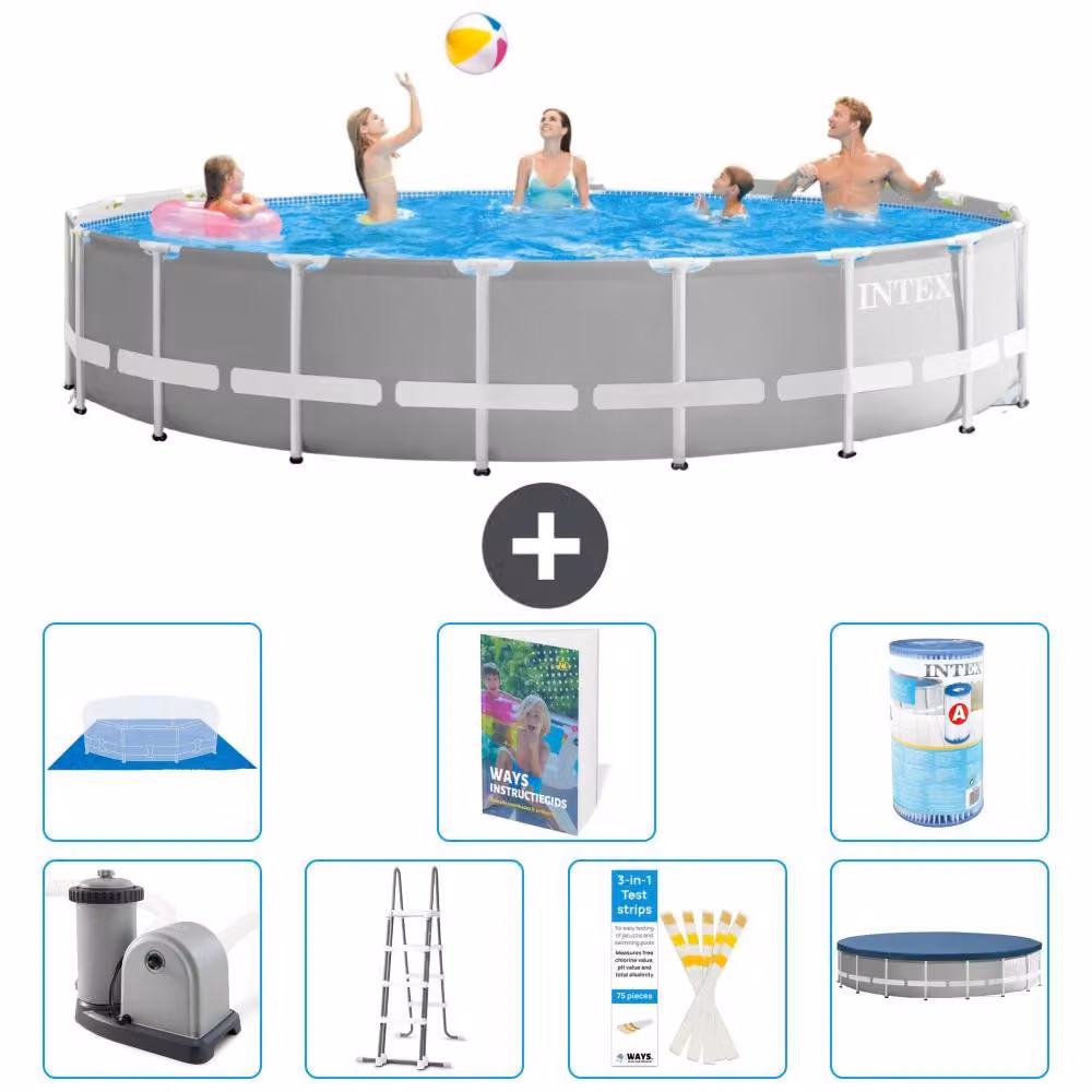 Struttura per piscina a forma di prisma - 549x122 cm - composta da 6 elementi - modello S594