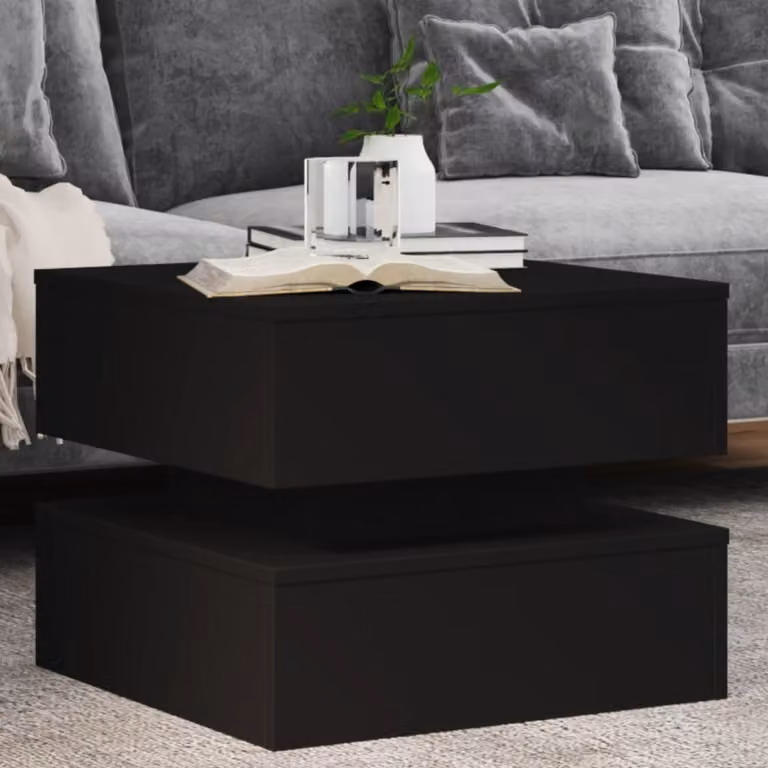 Maison Exclusive - Tavolino con luci LED Nero 50x50x40 cm