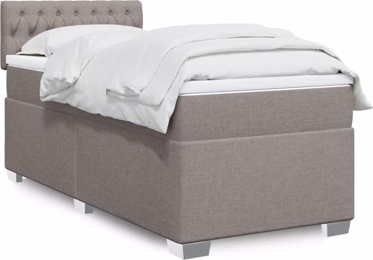 Maison Exclusive - Giroletto a Molle con Materasso Tortora 100x200 cm in Tessuto