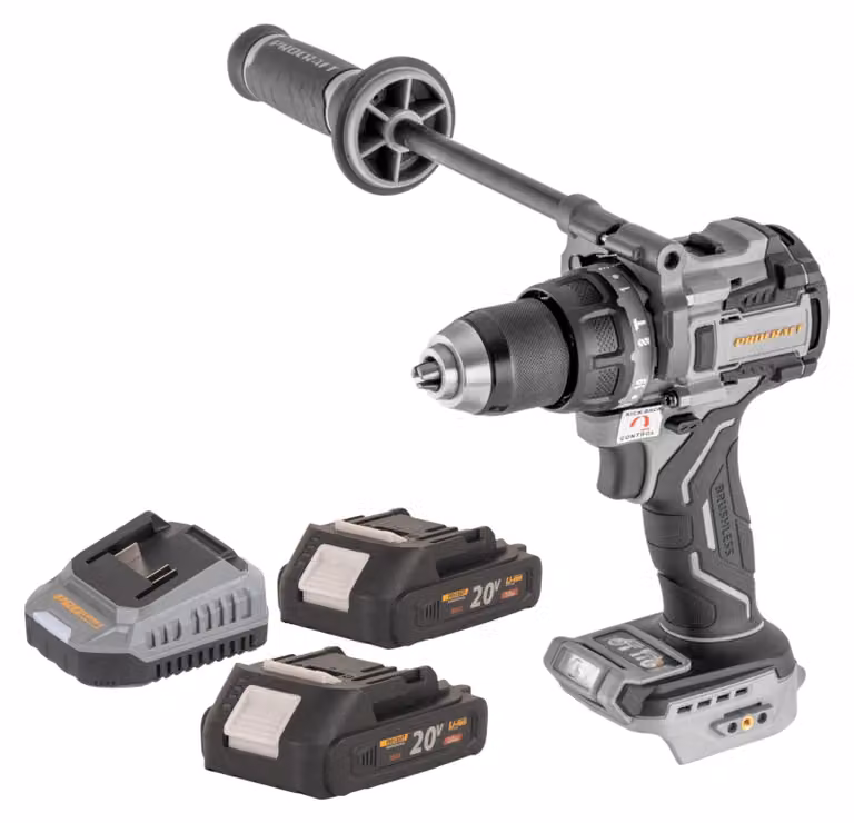 Avvitatore a percussione a batteria ProCraft Industrial CD20C-BB 20 V 120 Nm brushless + 2 batterie da 2,0 Ah + caricabatterie