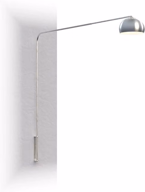 Piantana Contemporanea Corner Metallo Cromo 1 Luce E27