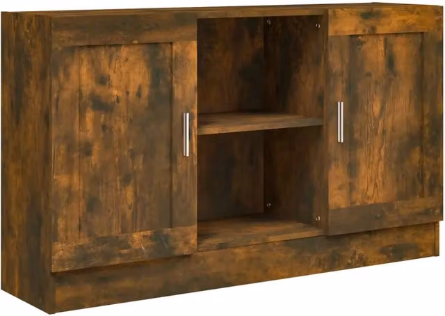 Buffet credenza con cassettiera organizer in legno MDF marrone per cucina e soggiorno L 120 x P 30,5 x H 70 cm – 1