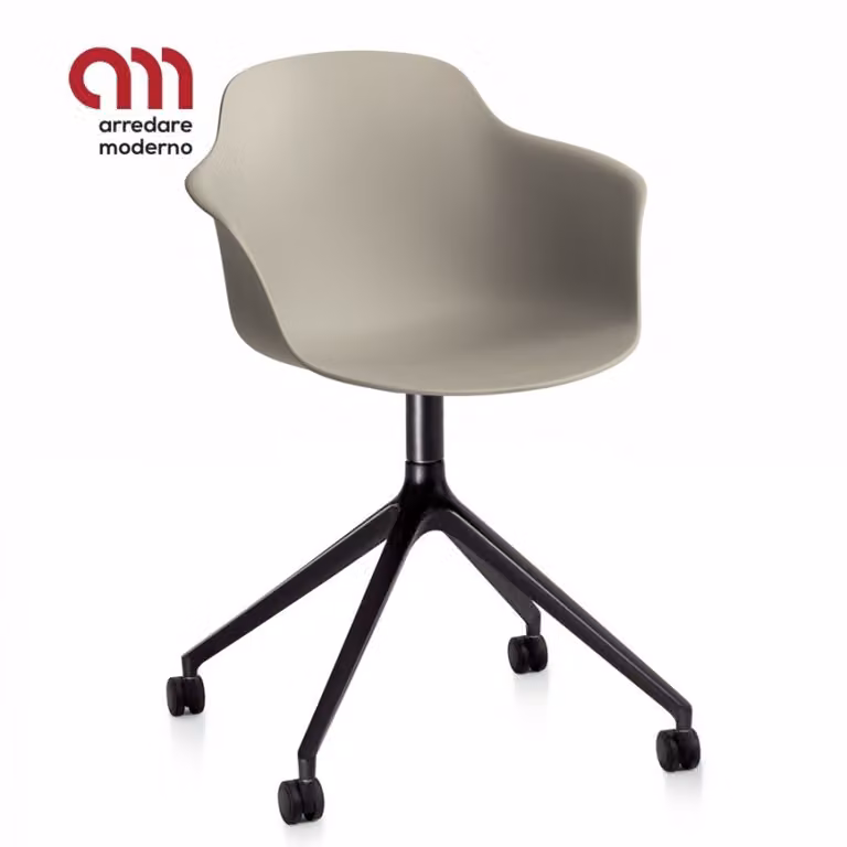 Sedia Mood Bontempi Casa girevole con ruote