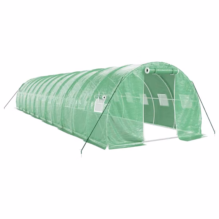 Serra con Telaio in Acciaio Verde 36 m² 12x3x2 m