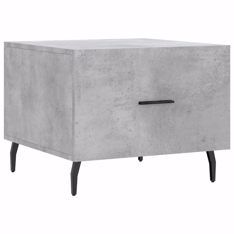 Tavolino Salotto Grigio Cemento 50x50x40 cm Legno Multistrato