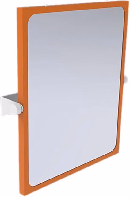 Specchio reclinabile serie leonardo 46x56 cm arancio