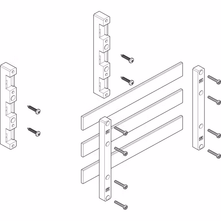Modulo sbarra collettrice ABN 1FB/2RE 60 mm con CU 30x5 mm, a 3 poli, EBM 70 mm MTSC12743