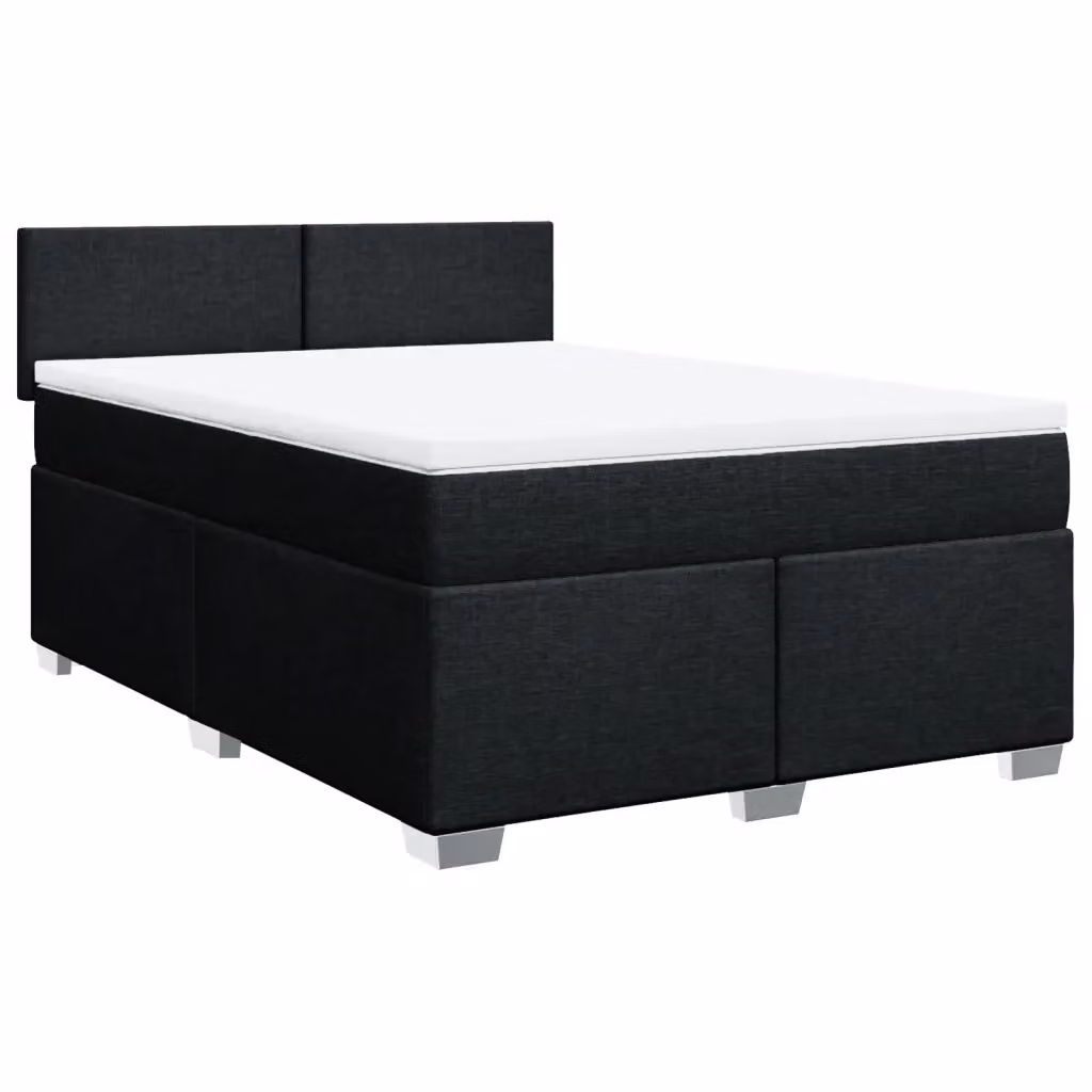 Letto Ibrido con Giroletto a Molle e Materasso vidaXL, Colore Nero e Bianco, L/P: 160 x 200 cm – 2