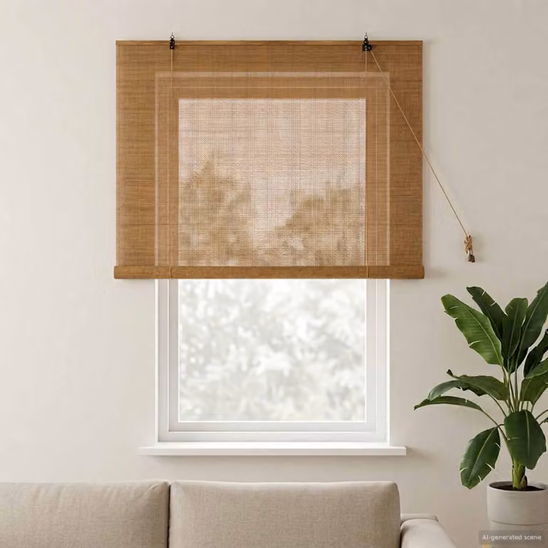 vidaXL Tenda a rullo Marrone 160 x 160 cm Bambù